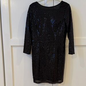 Elegant Black Sequin Dress
